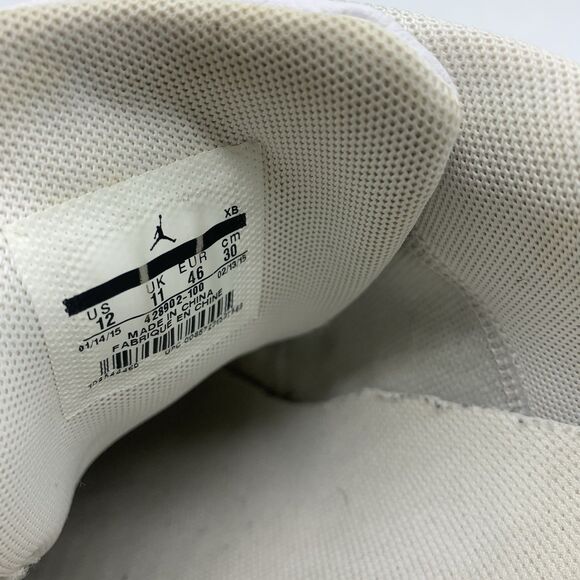 Nike Shoes Mens  Size 12 Air Jordan V5 Grown Low Top White Leather 428902-100 - Picture 8 of 8